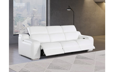 1116 DivanItalia White Modular 3-Power Reclining Sofa with Power HeadrestModel:  1116-WHITE-3.3-HT