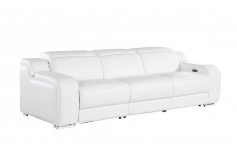 1116 DivanItalia White Modular 3-Power Reclining Sofa with Power HeadrestModel:  1116-WHITE-3.3-HT
