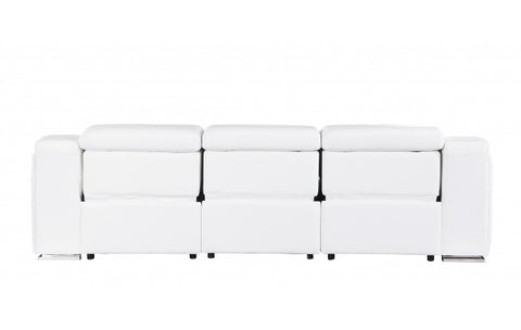 1116 DivanItalia White Modular 3-Power Reclining Sofa with Power HeadrestModel:  1116-WHITE-3.3-HT