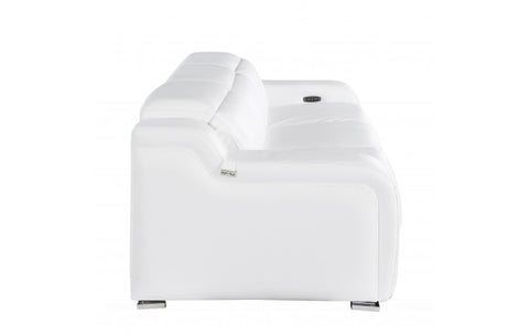 1116 DivanItalia White Modular 3-Power Reclining Sofa with Power HeadrestModel:  1116-WHITE-3.3-HT