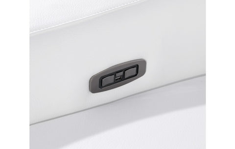 1116 DivanItalia White Modular 3-Power Reclining Sofa with Power HeadrestModel:  1116-WHITE-3.3-HT