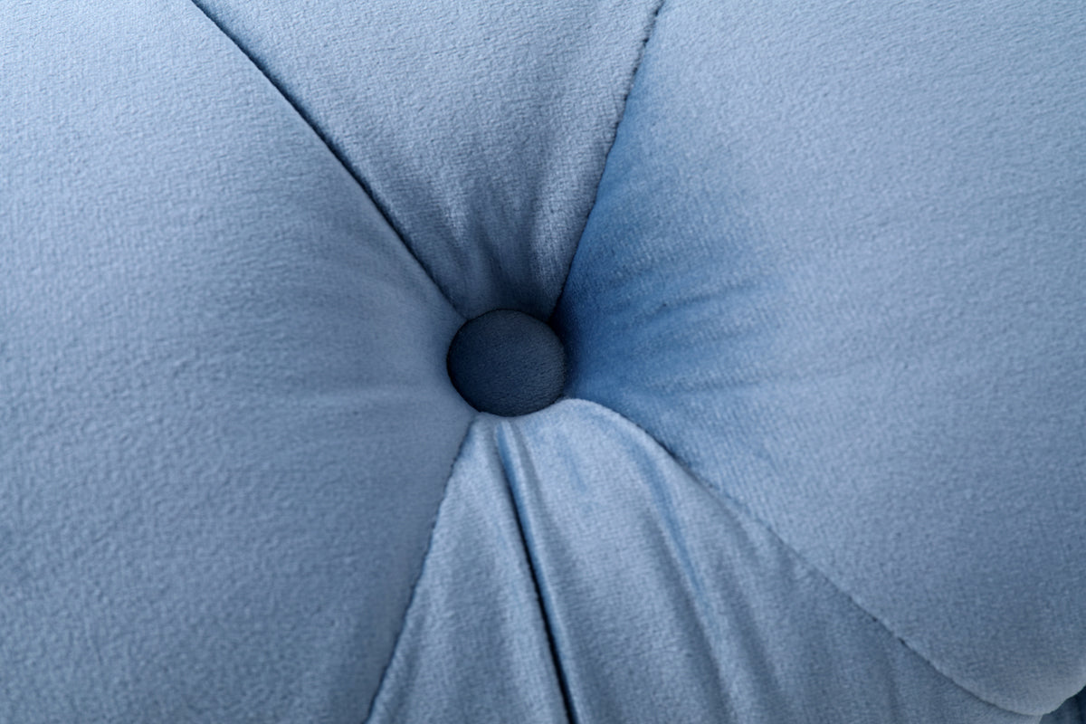 Divani Casa Darla Modern Blue Velvet Curved Sectional Sofa Model VG2T1124-5P-BLU