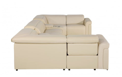1126 DivanItalia Beige 8-Piece Sectional with 2 Power Recliners and Power HeadrestsModel:  1126-BEIGE-8PC-2PWR-U-SECTIONAL-GROUP