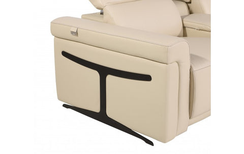 1126 DivanItalia Beige 8-Piece Sectional with 4 Power Recliners and Power HeadrestsModel:  1126-BEIGE-4PWR-8PC