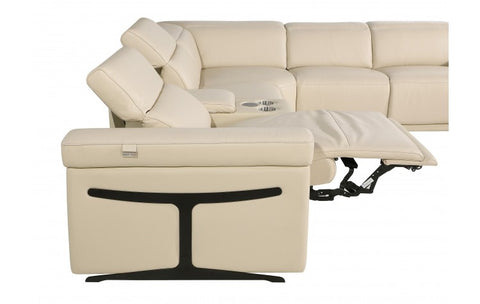 1126 DivanItalia Beige 8-Piece Sectional with 4 Power Recliners and Power HeadrestsModel:  1126-BEIGE-4PWR-8PC