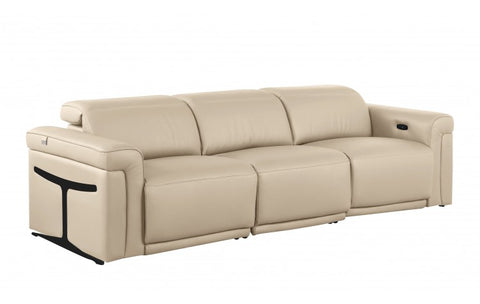 1126 DivanItalia Beige Modular 3-Power Reclining Sofa with Power HeadrestModel:  1126-BEIGE-3.3-HT