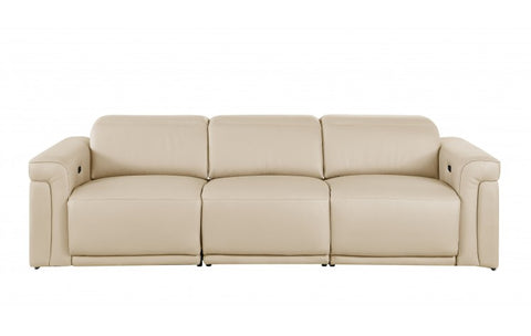1126 DivanItalia Beige Modular 3-Power Reclining Sofa with Power HeadrestModel:  1126-BEIGE-3.3-HT