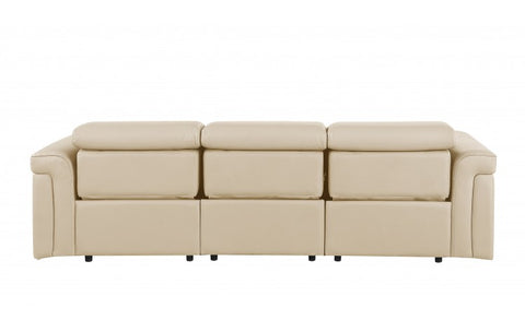 1126 DivanItalia Beige Modular 3-Power Reclining Sofa with Power HeadrestModel:  1126-BEIGE-3.3-HT