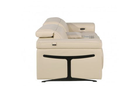 1126 DivanItalia Beige Modular Power Reclining Loveseat with Power HeadrestModel:  1126-BEIGE-3.2-HT