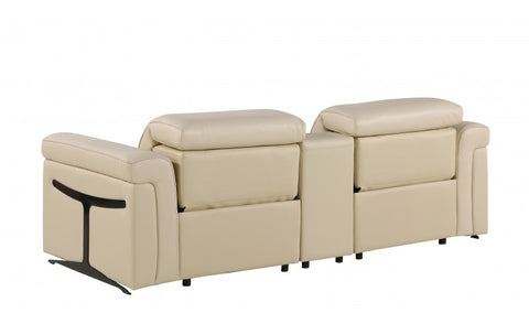 1126 DivanItalia Beige Modular Power Reclining Loveseat with Power HeadrestModel:  1126-BEIGE-3.2-HT
