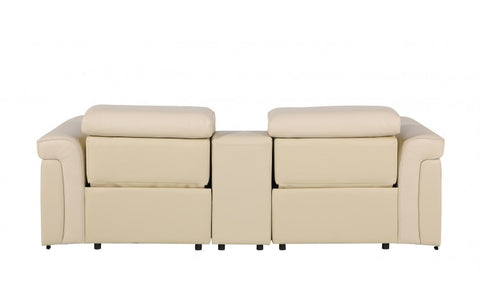 1126 DivanItalia Beige Modular Power Reclining Loveseat with Power HeadrestModel:  1126-BEIGE-3.2-HT