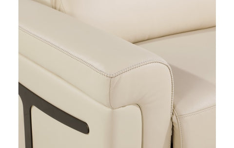1126 DivanItalia Beige Top Grain Italian Leather Power Reclining Sofa with Power HeadrestModel:  1126-BEIGE-S