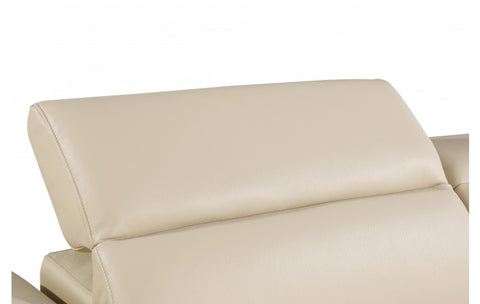 1126 DivanItalia Beige Top Grain Italian Leather Power Reclining Sofa with Power HeadrestModel:  1126-BEIGE-S