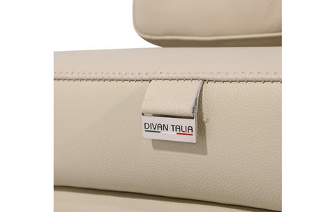 1126 DivanItalia Beige 7-Piece Power Reclining Sofa with Power Headrest in Top Grain Italian LeatherModel:  1126-BEIGE-7.4-HT
