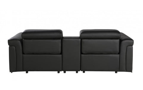 1126 DivanItalia Black Modular Power Reclining Loveseat with Power HeadrestModel:  1126-BLACK-3.2-HT
