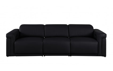 1126 DivanItalia Black Modular 3-Power Reclining Sofa with Power HeadrestModel:  1126-BLACK-3.3-HT
