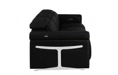 1126 DivanItalia Black Modular 3-Power Reclining Sofa with Power HeadrestModel:  1126-BLACK-3.3-HT
