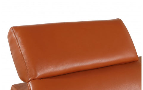 1126 DivanItalia Orange 7-Piece Sectional with 4 Power Recliners and Power HeadrestsModel:  1126-CAMEL-4PWR-7PC