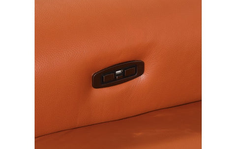 1126 DivanItalia Orange Modular 3-Power Reclining Sofa with Power HeadrestModel:  1126-CAMEL-3.3-HT