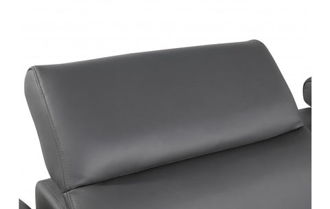 Caviani Top Grain Leather Sofa Set Model:  1126-DK_GRAY-3PWR-5PC