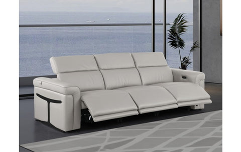 1126 DivanItalia Light Gray Modular 3-Power Reclining Sofa with Power HeadrestModel:  1126-LT_GREY-3.3-HT