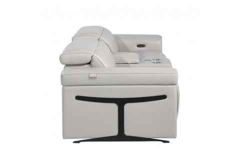 1126 DivanItalia Light Gray Modular Power Reclining Loveseat with Power HeadrestModel:  1126-LT_GREY-3.2-HT