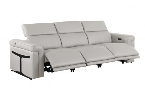 1126 DivanItalia Light Gray Modular 3-Power Reclining Sofa with Power HeadrestModel:  1126-LT_GREY-3.3-HT