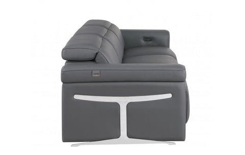 1126 DivanItalia Dark Gray Modular 3-Power Reclining Sofa with Power HeadrestModel:  1126-DK_GREY-3.3-HT