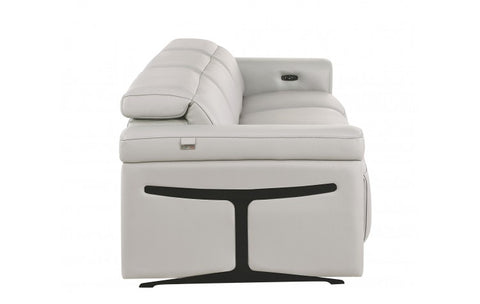 1126 DivanItalia Light Gray Modular 3-Power Reclining Sofa with Power HeadrestModel:  1126-LT_GREY-3.3-HT
