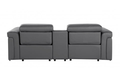 1126 DivanItalia Dark Gray Modular Power Reclining Loveseat with Power HeadrestModel:  1126-DK_GREY-3.2-HT