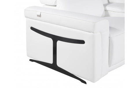 1126 DivanItalia White 5-Piece Sectional with 3 Power Recliners and Power HeadrestsModel:  1126-WHITE-3PWR-5PC