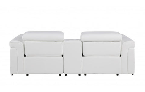 1126 DivanItalia White Modular Power Reclining Loveseat with Power HeadrestModel:  1126-WHITE-3.2-HT