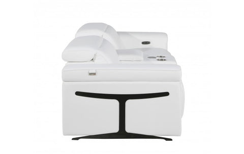 1126 DivanItalia White Modular Power Reclining Loveseat with Power HeadrestModel:  1126-WHITE-3.2-HT