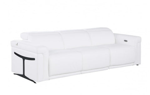 1126 DivanItalia White Modular 3-Power Reclining Sofa with Power HeadrestModel:  1126-WHITE-3.3-HT