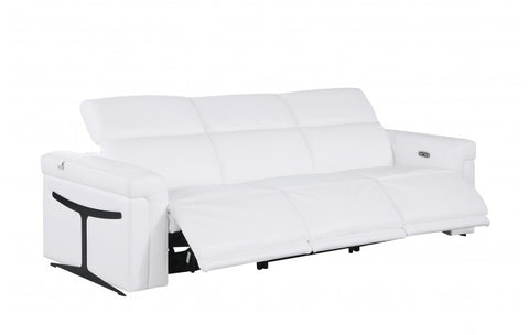 1126 DivanItalia White Modular 3-Power Reclining Sofa with Power HeadrestModel:  1126-WHITE-3.3-HT