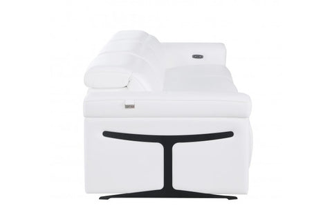 1126 DivanItalia White Modular 3-Power Reclining Sofa with Power HeadrestModel:  1126-WHITE-3.3-HT
