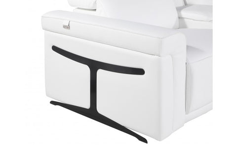 1126 DivanItalia White 8-Piece Sectional with 4 Power Recliners and Power Headrests (No Consoles)Model:  1126-WHITE-8PC-4PWR-U-NC-SECTIONAL-GROUP