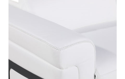 1126 DivanItalia White Top Grain Italian Leather Power Reclining Sofa with Power HeadrestModel:  1126-WHITE-S