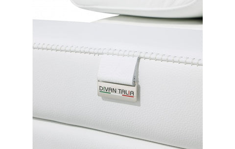 1126 DivanItalia White Modular 3-Power Reclining Sofa with Power HeadrestModel:  1126-WHITE-3.3-HT