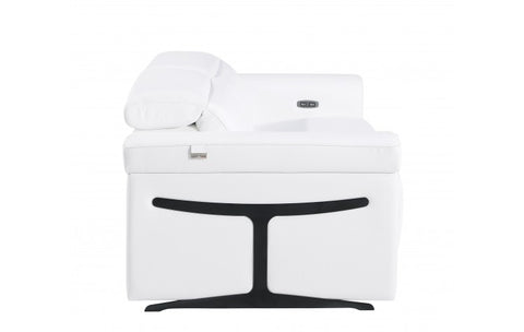 1126 DivanItalia White Top Grain Italian Leather Power Reclining Sofa with Power HeadrestModel:  1126-WHITE-S
