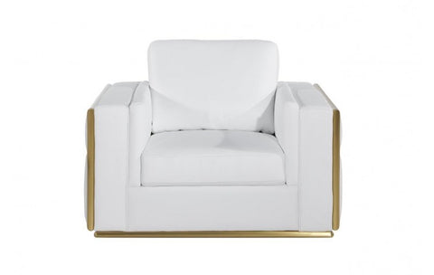 1130 DivanItalia Black Chair – Top Grain Italian LeatherModel:  1130-WHITE-CH
