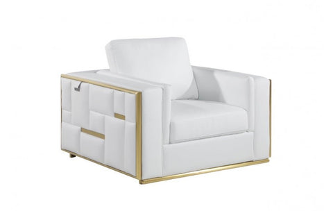 1130 DivanItalia Black Chair – Top Grain Italian LeatherModel:  1130-WHITE-CH