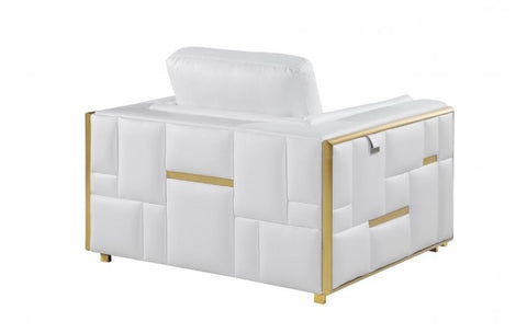 1130 DivanItalia Black Chair – Top Grain Italian LeatherModel:  1130-WHITE-CH