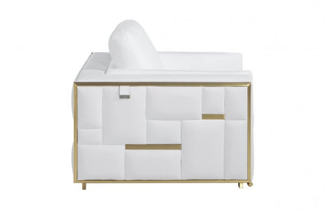 1130 DivanItalia Black Chair – Top Grain Italian LeatherModel:  1130-WHITE-CH