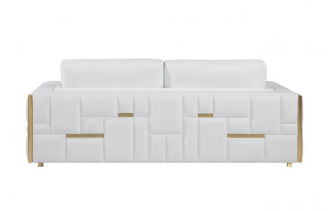1130 DivanItalia White Loveseat – Top Grain Italian LeatherModel:  1130-WHITE-L