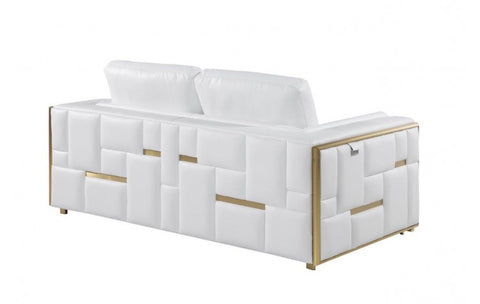 1130 DivanItalia White Sofa – Top Grain Italian LeatherModel:  1130-WHITE-S