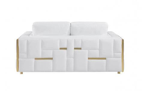 1130 DivanItalia White Sofa – Top Grain Italian LeatherModel:  1130-WHITE-S