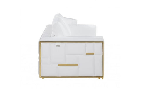 1130 DivanItalia White Sofa – Top Grain Italian LeatherModel:  1130-WHITE-S