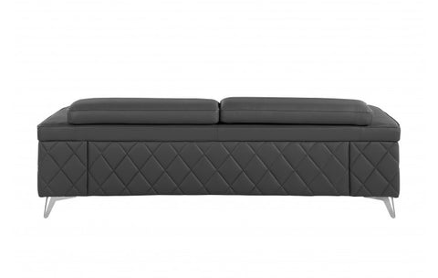 1140 DivanItalia Dark Gray Sofa – Top Grain Italian LeatherModel:  1140-DK-GREY-S