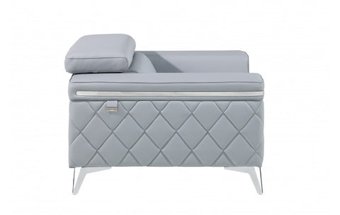 1140 DivanItalia Light Blue Chair – Top Grain Italian LeatherModel:  1140-LT-BLUE-CH